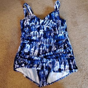 Blue swimsuit one piece